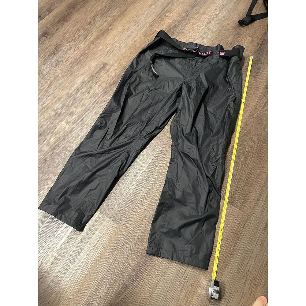 Grundens Mens Waterproof Fishing Rain Pants Black nwt Size xxl Adjustable Belt